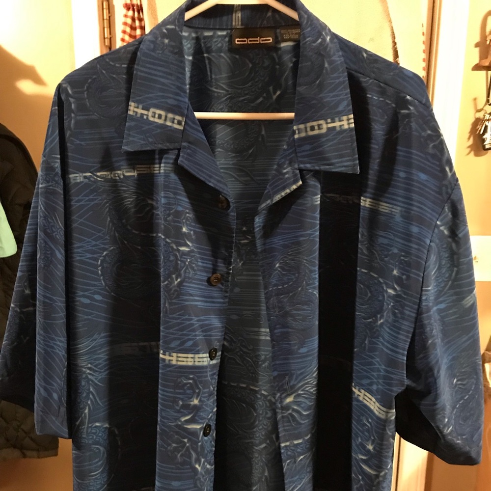 ODO Men’s Hawaiian Dragon XXL Shirt